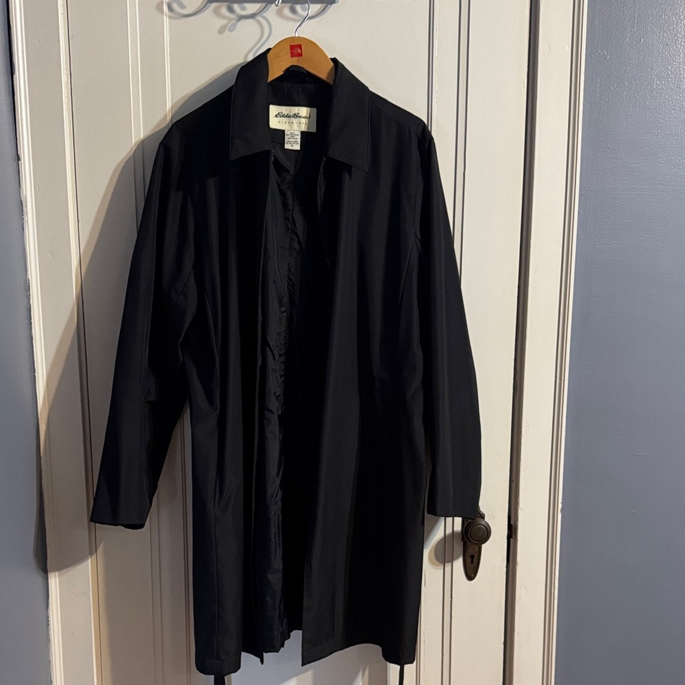 Eddie Bauer Classic Black Rain Trench